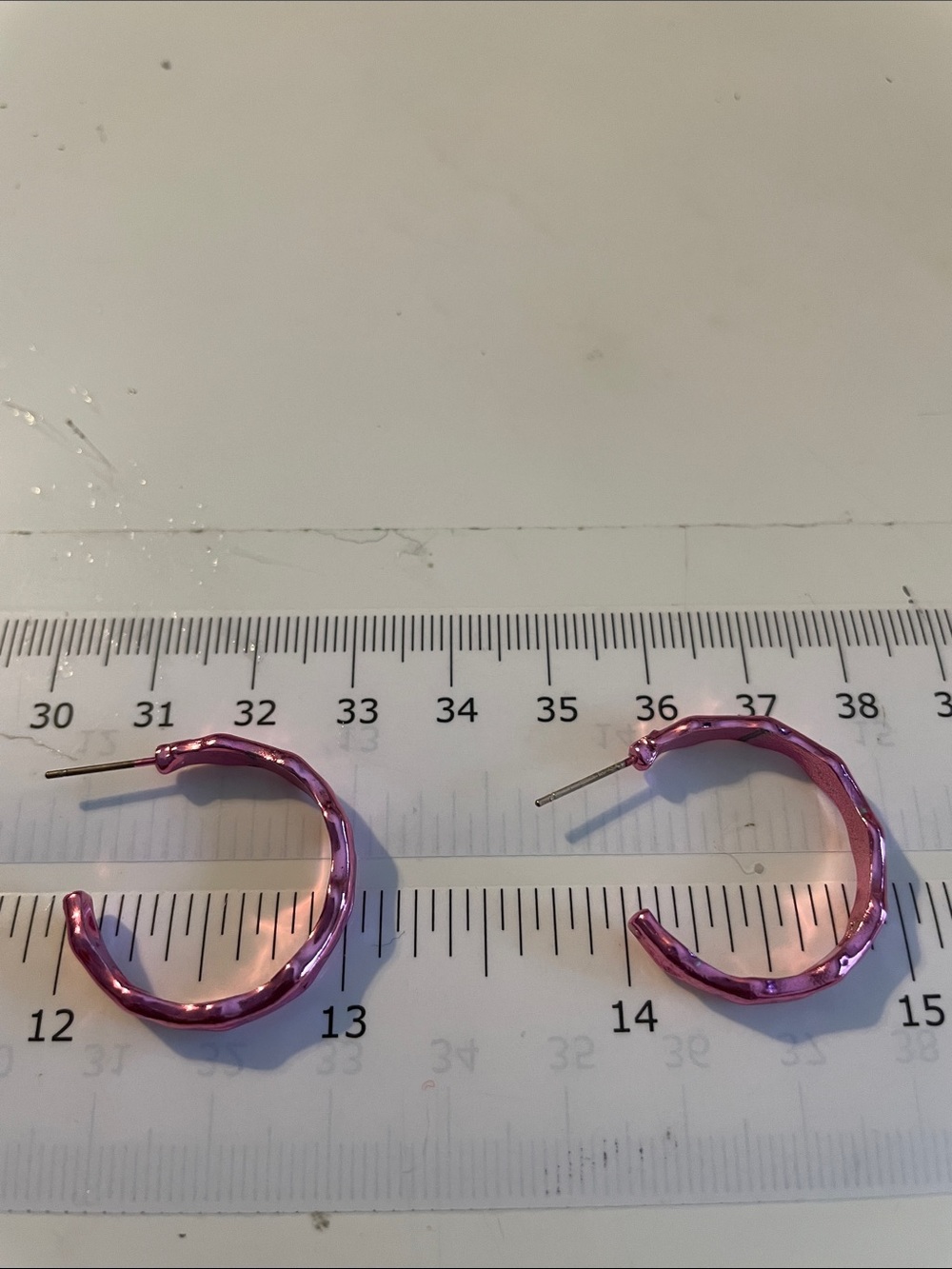 Metal Pastel Pink Hoops